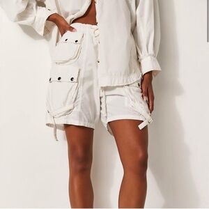 NWT- Free People Utility Cargo Shorts- med